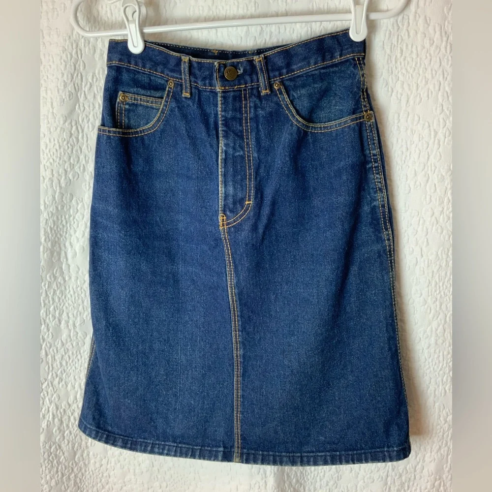 Bonjour vintage jean skirt size 9/10 - Picture 2 of 5